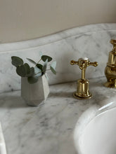 Load image into Gallery viewer, Hexagonal small concrete pot, make brush storage, cotton bud pot, gift, available in 3 colours