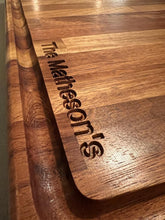 Load image into Gallery viewer, Farmhouse chopping board iroko