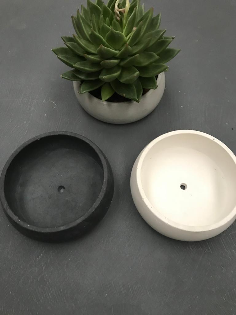 Large concrete plant pot